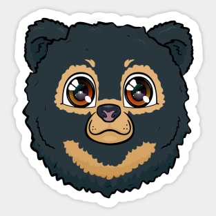 Sun Bear Fluffball Sticker